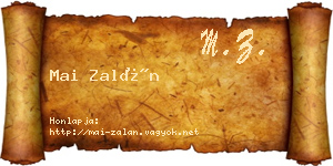 Mai Zalán névjegykártya