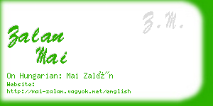 zalan mai business card